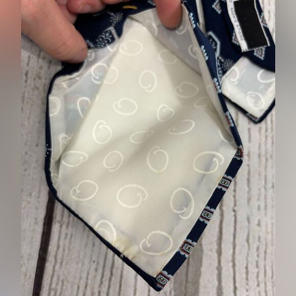 ‼️final must bundle‼️ Vintage Oscar de la Renta for May Co Men’s Store Blue Tie - Picture 7 of 7